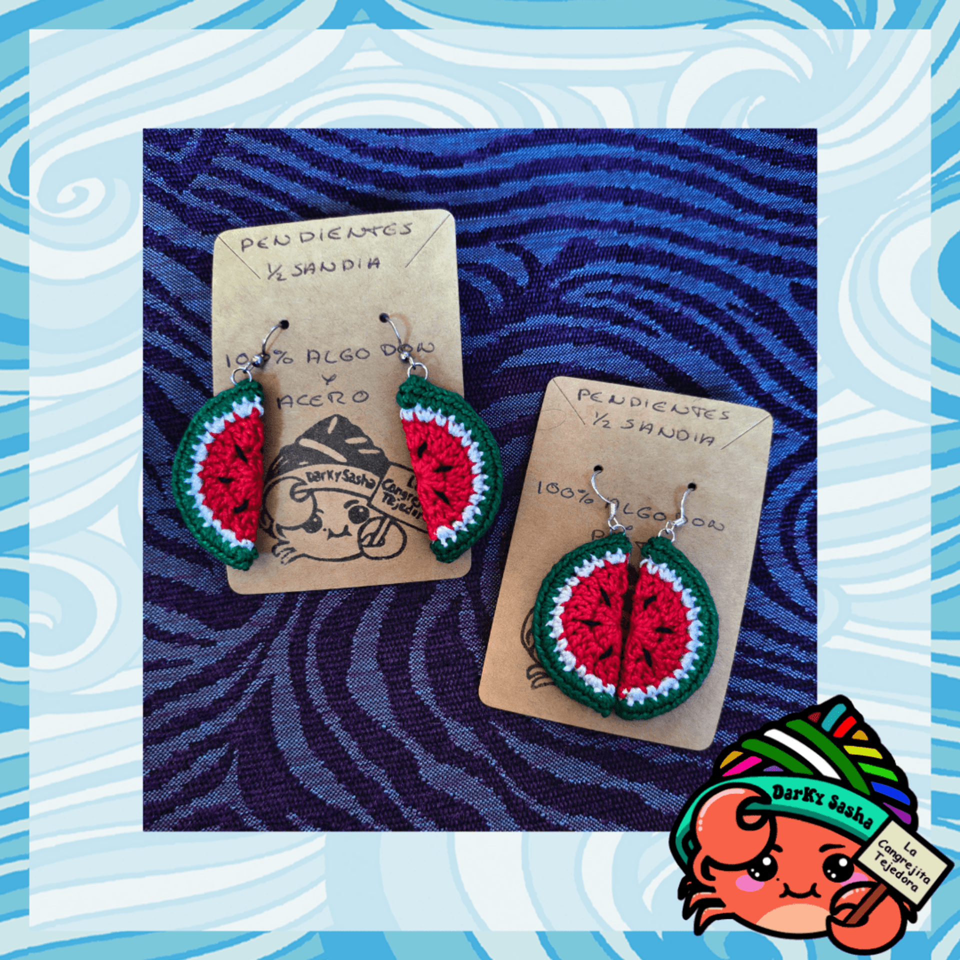 Pendientes 1/2 sandía - 1