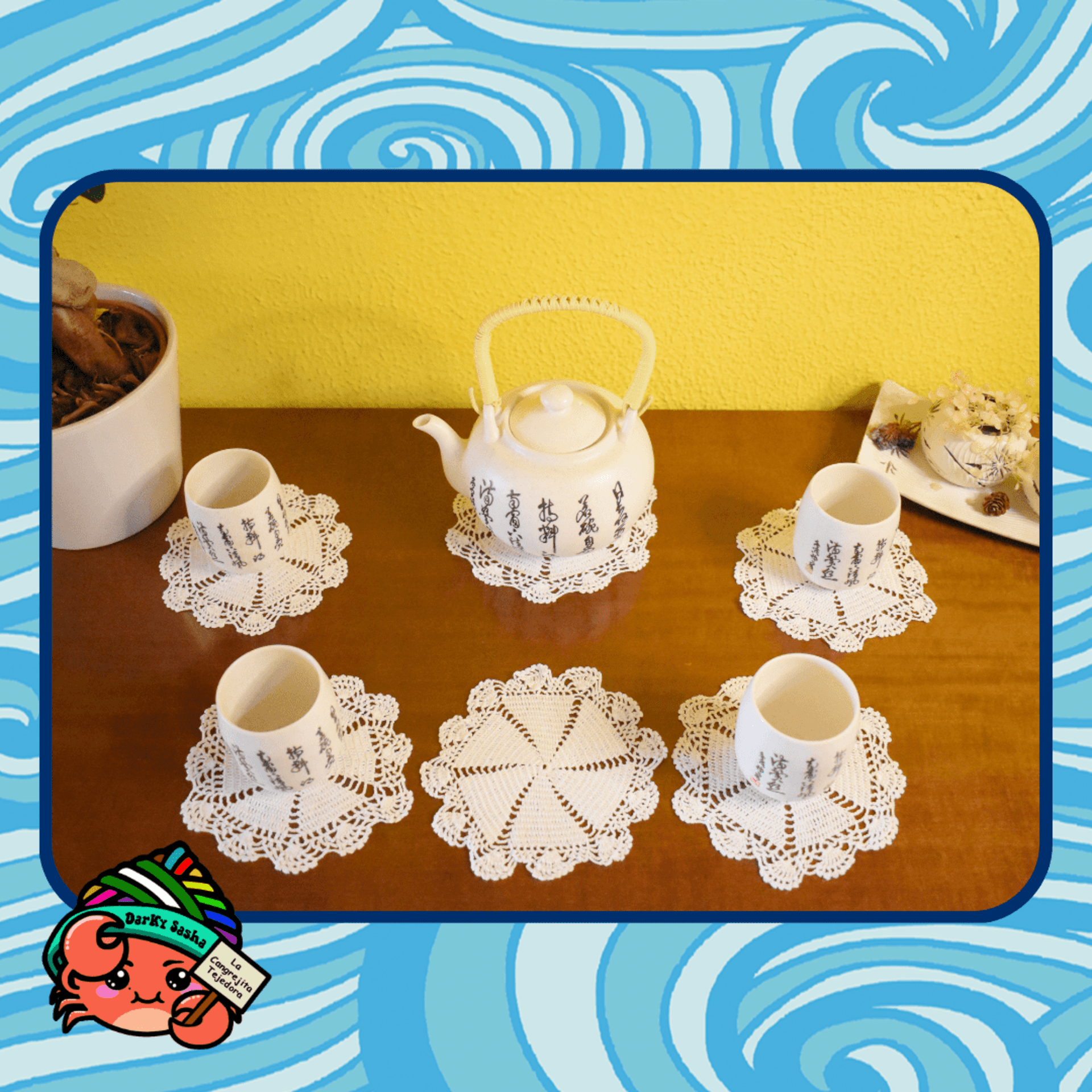 Juego de mantelitos para café o té - 1
